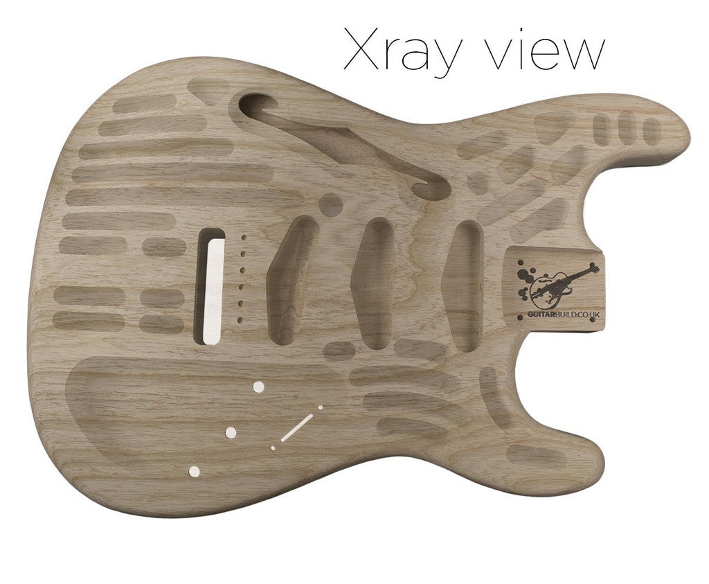 SC SSS BODY - Chambered F Hole-Guitar Bodies - Standard-Guitarbuild