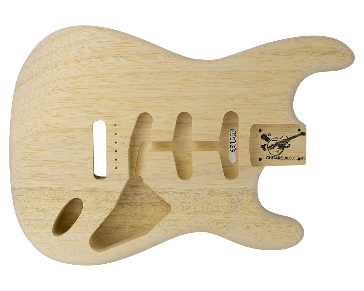 SC SSS BODY - 1950&#39;s 2pc White Limba 1.5 Kg - 855129-Guitar Bodies - In Stock-Guitarbuild
