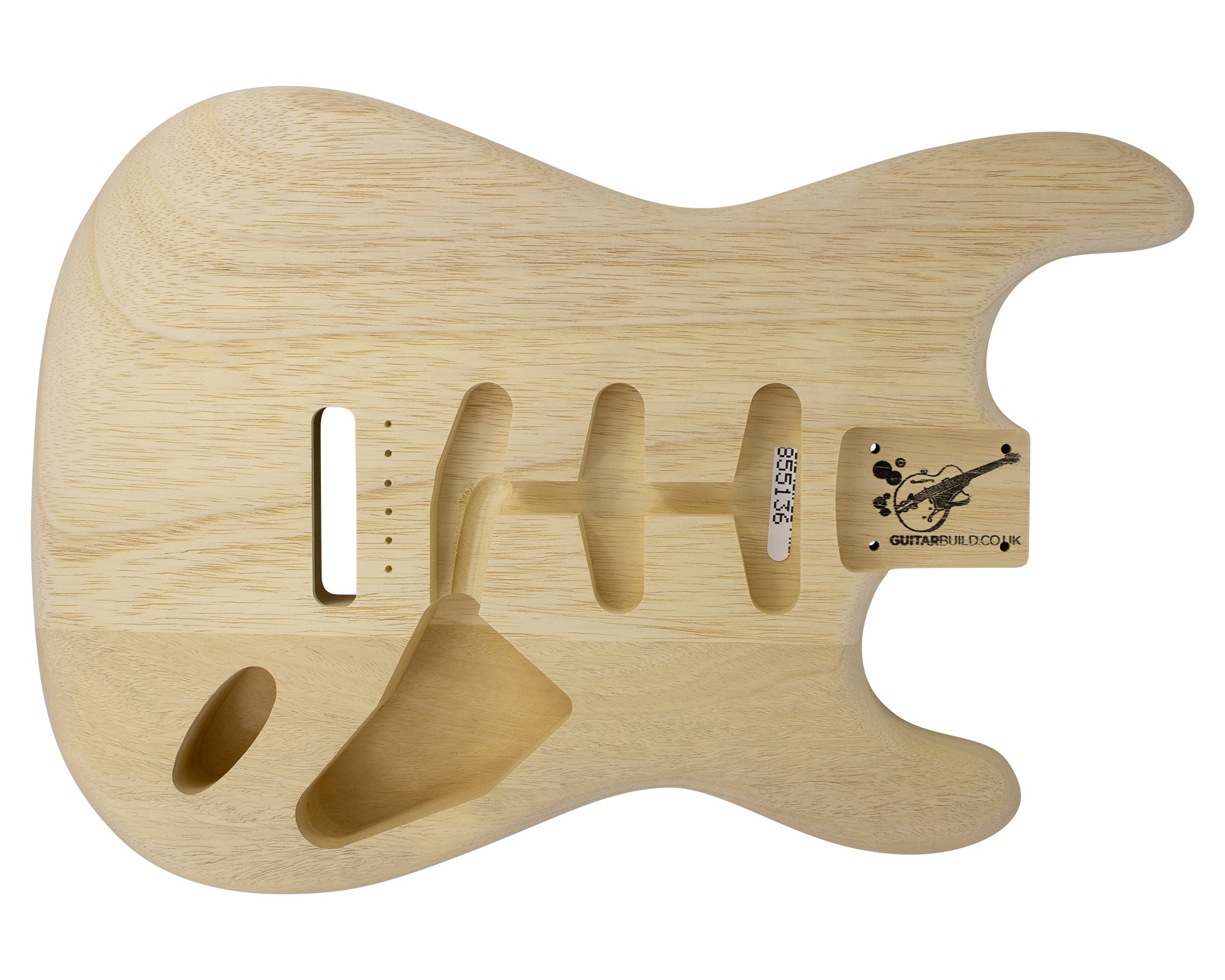 SC SSS BODY - 1950's 2pc White Limba 1.6 Kg - 855136-Guitar Bodies - In Stock-Guitarbuild