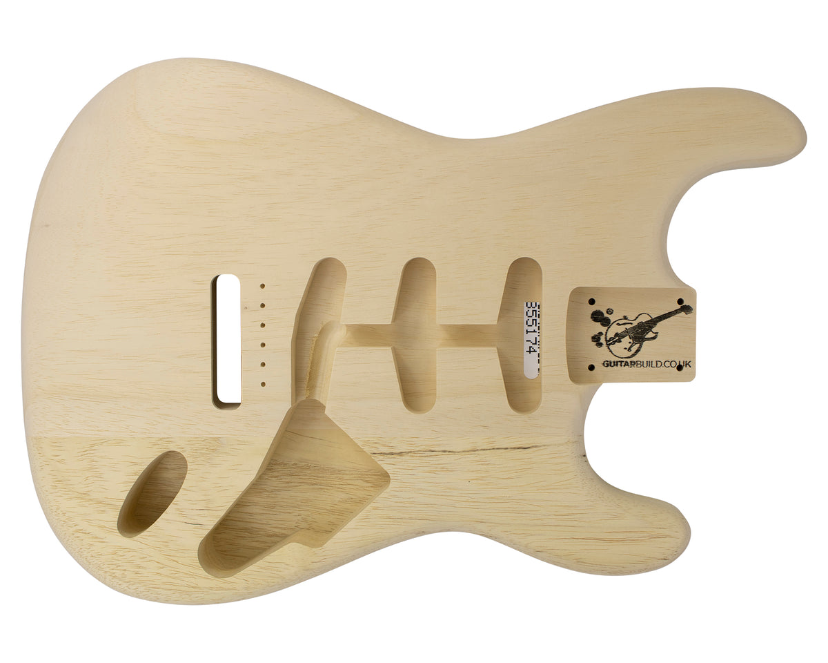 SC SSS BODY - 1960&#39;s 2pc White Limba 1.4 Kg - 855174-Guitar Bodies - In Stock-Guitarbuild
