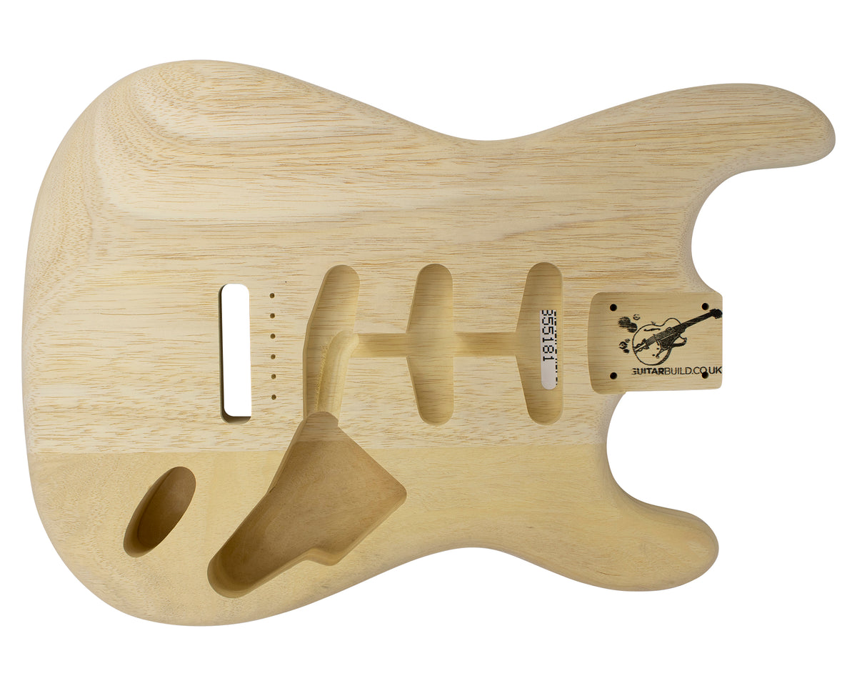 SC SSS BODY - 1960&#39;s 2pc White Limba 1.7 Kg - 855181-Guitar Bodies - In Stock-Guitarbuild