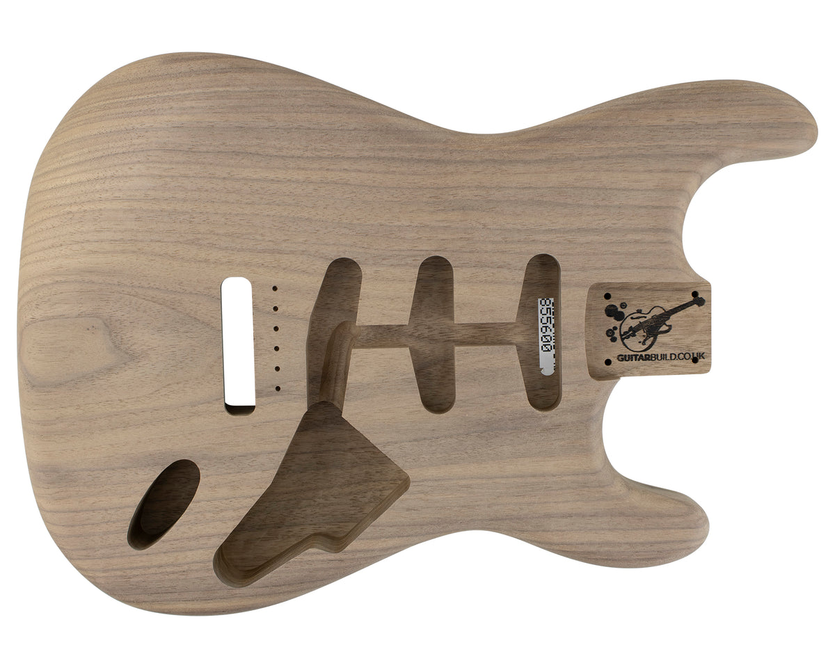 SC SSS BODY - 1960&#39;s 1pc Walnut 2.4 Kg - 855600-Guitar Bodies - In Stock-Guitarbuild