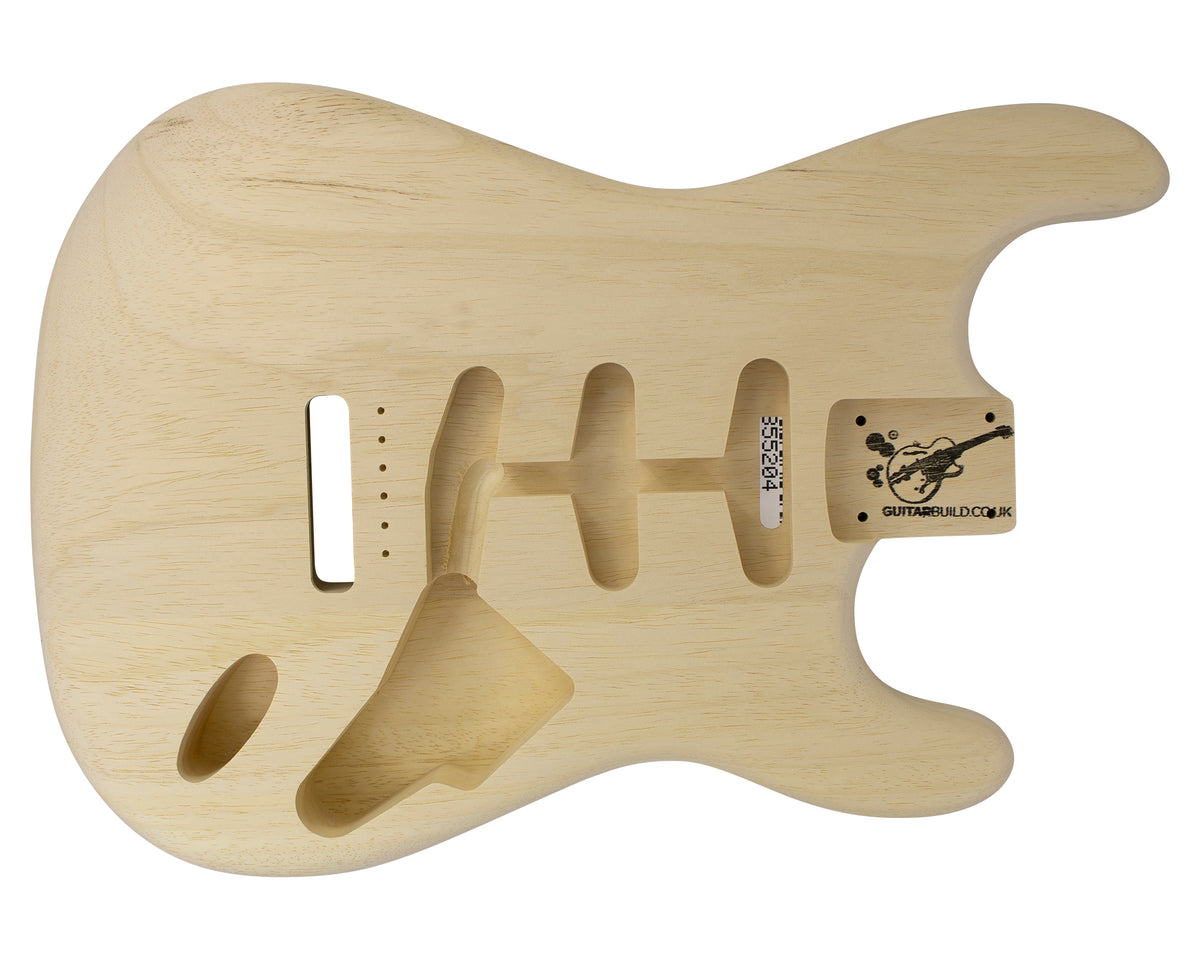 SC SSS BODY - 1960&#39;s 2pc White Limba 1.4 Kg - 855204-Guitar Bodies - In Stock-Guitarbuild