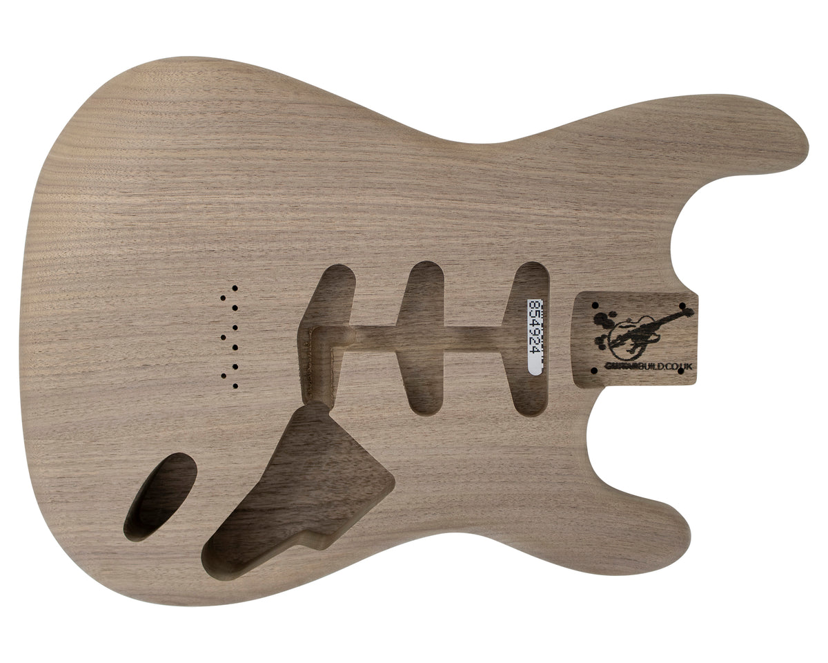 SC SSS BODY - HARDTAIL 3pc Walnut 2.1 Kg - 854924-Guitar Bodies - In Stock-Guitarbuild