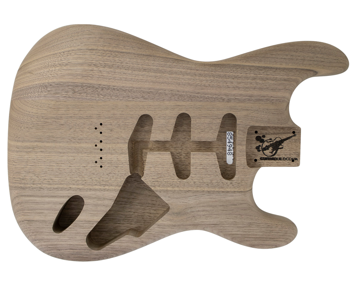 SC SSS BODY - HARDTAIL 3pc Walnut 2.2 Kg - 854948-Guitar Bodies - In Stock-Guitarbuild
