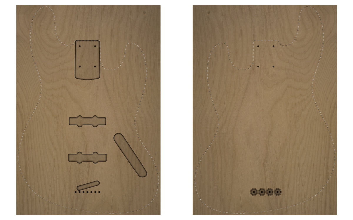 JB BODY WOOD BLANK CUSTOMISABLE-Customisable Wood Blank-Guitarbuild