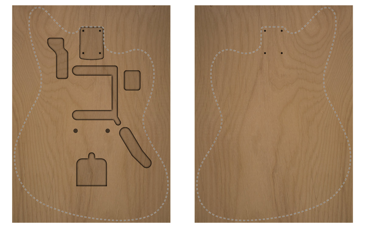 JG BODY WOOD BLANK CUSTOMISABLE-Customisable Wood Blank-Guitarbuild