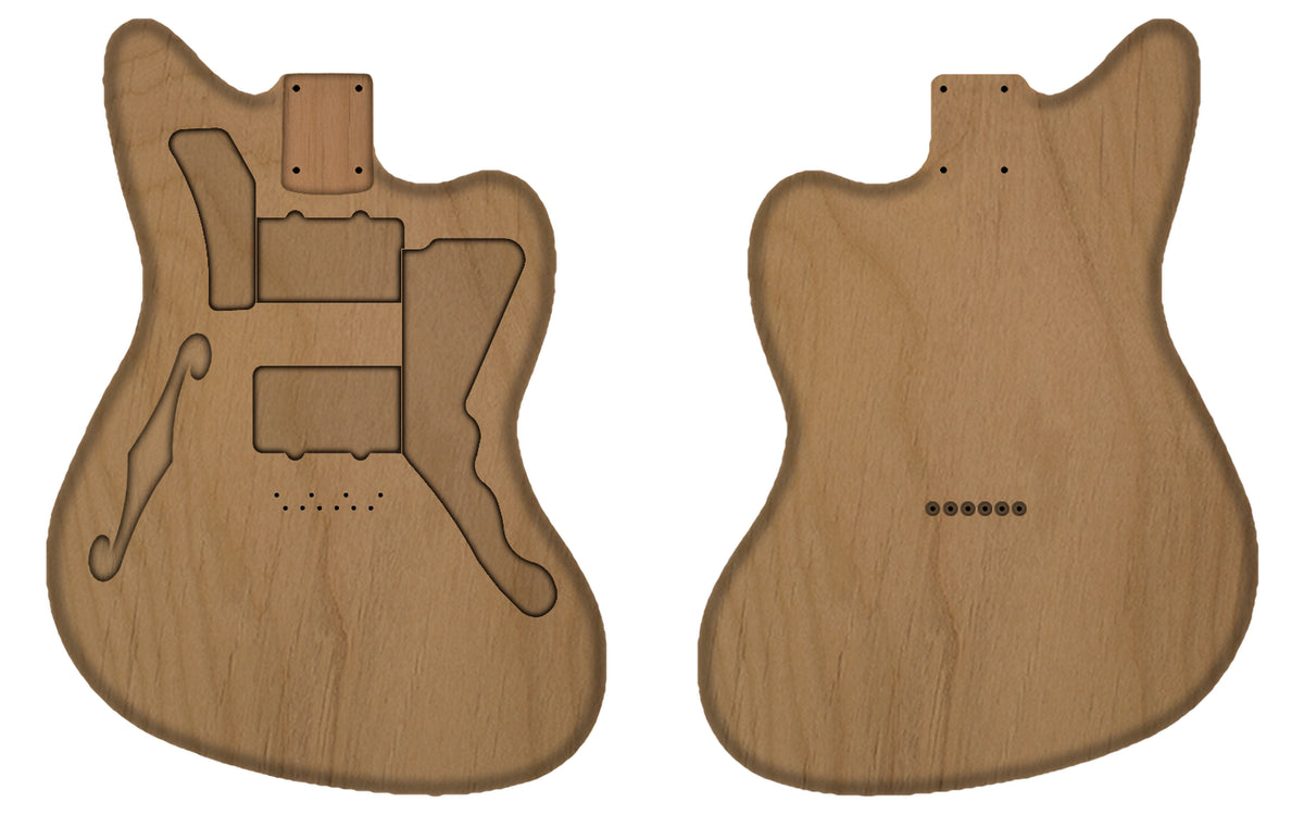 JM CUSTOMISABLE THINLINE-Guitar Bodies - Customisable-Guitarbuild
