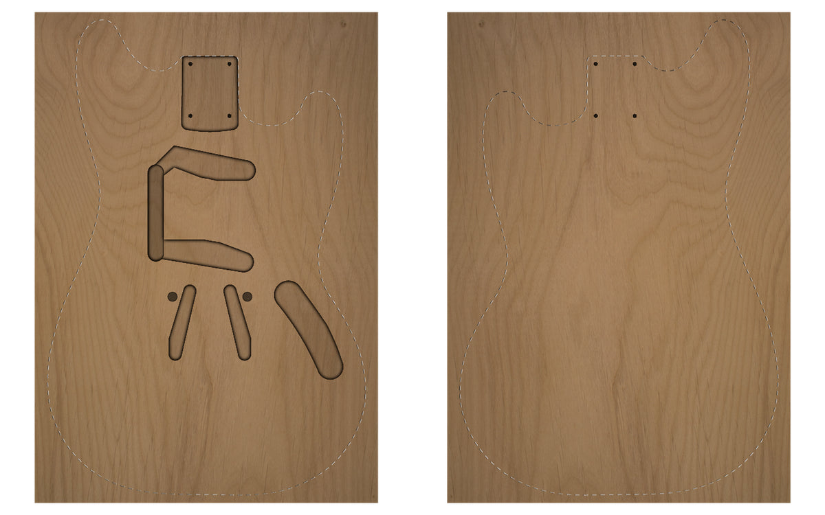 MS BODY WOOD BLANK CUSTOMISABLE-Customisable Wood Blank-Guitarbuild