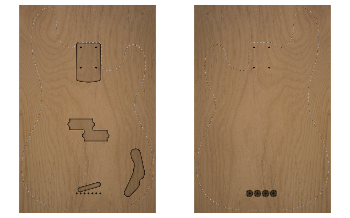 PB BODY WOOD BLANK CUSTOMISABLE-Customisable Wood Blank-Guitarbuild