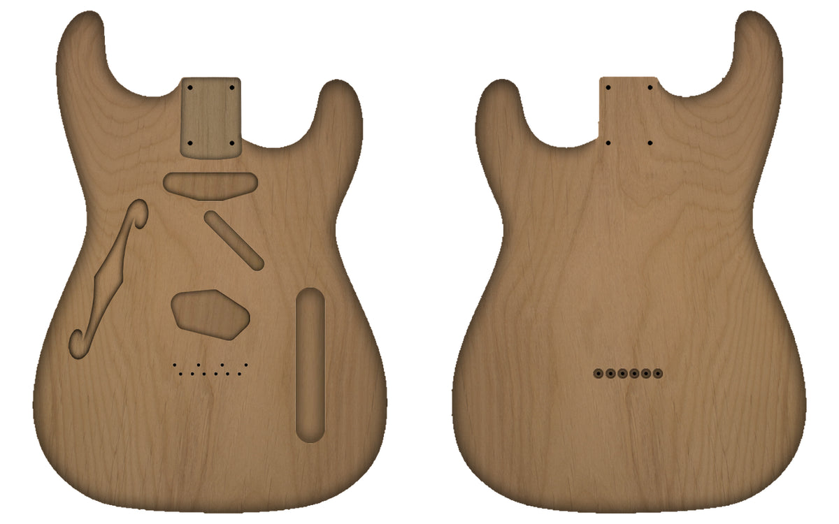 SC CUSTOMISABLE Thinline-Guitar Bodies - Customisable-Guitarbuild