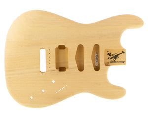 SC HSS BODY - NSP 3pc White Limba 1.7 Kg - 831079-Guitar Bodies - In Stock-Guitarbuild