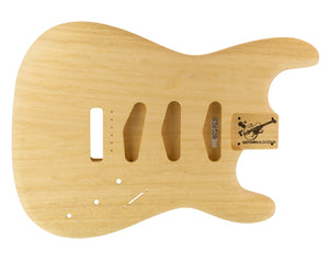 SC SSS BODY - NSP 2pc White Limba 1.5 Kg - 838320-Guitar Bodies - In Stock-Guitarbuild