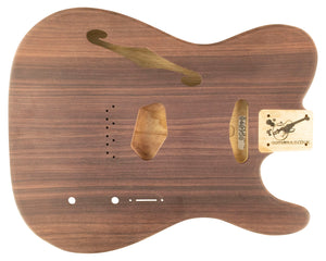 TC BODY - HOLLOW REAR - THINLINE 2pc Swamp Ash (Rosewood Top) 1.3 Kg - 840958-Guitar Bodies - In Stock-Guitarbuild