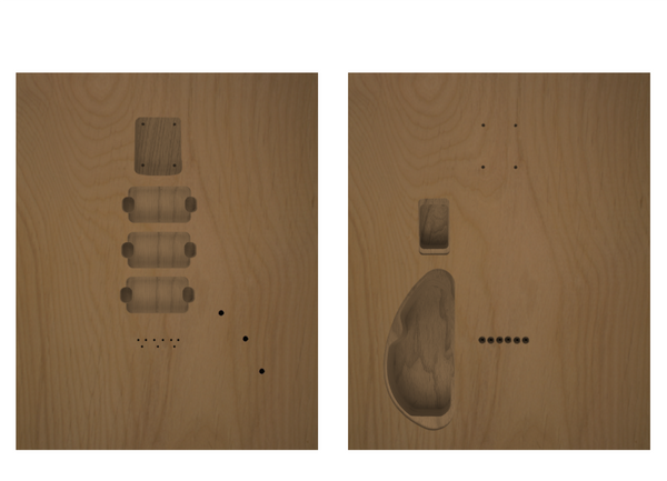 Black Limba Exotic Electric/Bass Guitar Wood Body Blanks 21" X 14" X 2