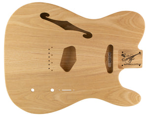 TC BODY - HOLLOW REAR - THINLINE 2pc Swamp Ash 1.8 Kg - 841085-Guitar Bodies - In Stock-Guitarbuild
